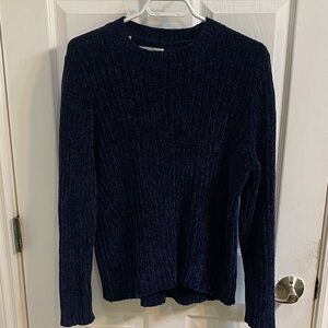 Jachs Girlfriend Chenille Soft Navy Warm Sweater round neck Women’s Size Large